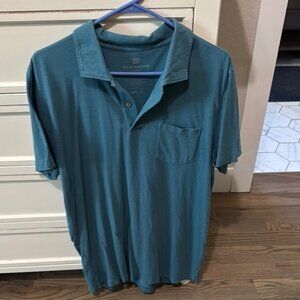 Mack Weldon Blue Polo Shirt Soft Knit Casual